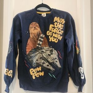 Star Wars Charcoal Gray Graphic Sweatshirt, Kid's Medium, NWOT